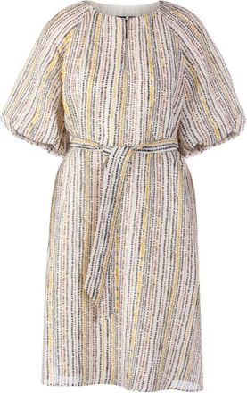 Marc Cain Korte jurk met schelpdessin - Dames - Korte kleedjes - Veelkleurig - XS - Linnen - Kleedjes