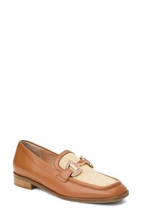 Bruno Magli Natalie Bit Loafer in Cognac Raffia at Nordstrom, Size 10.5