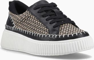 Hush Puppies Womens Haisley Woven Womens Trainers - Black - Size: 8