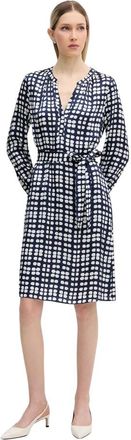 Marc Aurel Mini Jurk - Dames - Korte kleedjes - Blauw - L - Satijn - Kleedjes