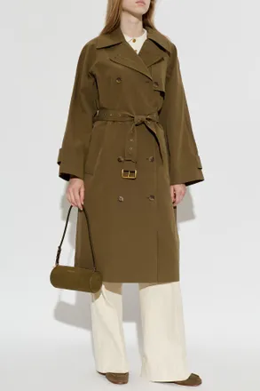 Michael Michael Kors Double-breasted Coat, Womens, Green
