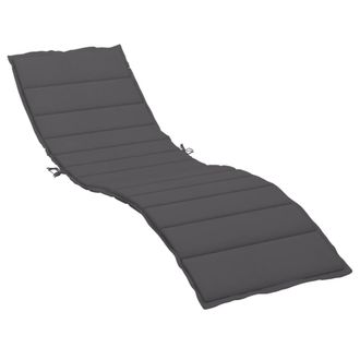 vidaXL Coj&iacute;n De Tumbona De Tela Oxford Gris Antracita 200x70x3 Cm Vidaxl