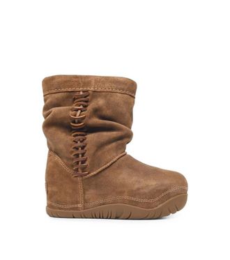 UGG Brown Suede Buckled Boots