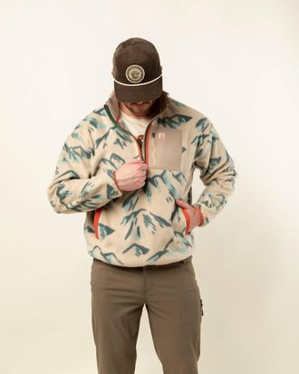 The Landmark Project Unisex High Country Half Zip Fleece Jacket In Boulder