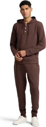Onia Heavyweight Cotton Waffle Hoodie in Java at Nordstrom, Size X-Large