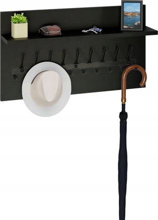 OEM Percha Loft De 70 Cm - Completamente Negra, S&oacute;lida Y Elegante