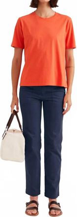 Kule Modern Short Sleeve Tee In Poppy