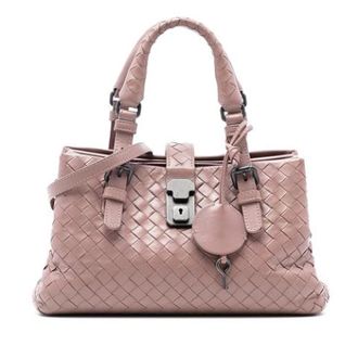 Bottega Veneta Pre-owned Handbags, female, Pink, Size: ONE SIZE Pre-owned Mini Roma Satchel