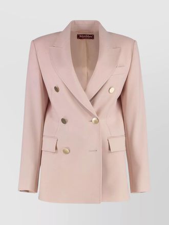 Max Mara double-breasted wool blazer lapel collar