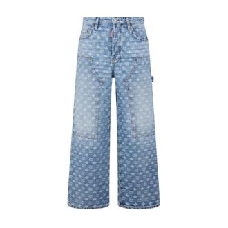Dsquared2 Baggy Carpenter Jeans - male - Dsquared2 - Wide Jeans - Blue - M - Jeans