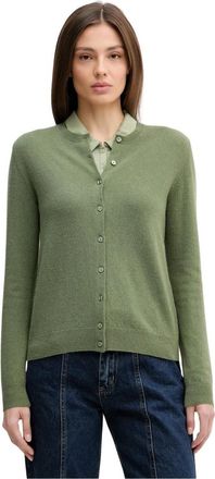 Benetton Crew Neck Vest - Dames - Truien - Groen - Maat: S Wol