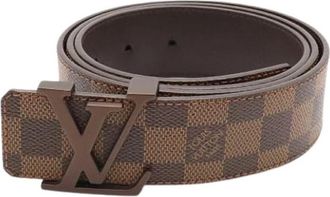 Louis Vuitton Pre-owned Damier Canvas Riem - Heren - Vintage Accessoires - Bruin - ONE Size - Vintage
