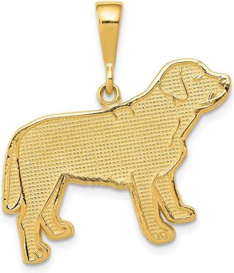 Diamond2Deal 14k Yellow Gold Labrador Dog Pendant