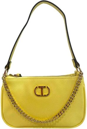 Twinset Polyethyleen Clutch - Dames - Schoudertassen - Geel - ONE Size - Tassen