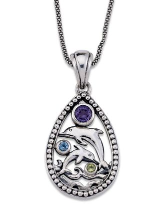 Samuel B. Silver 0.78 Ct. Tw. Gemstone Pendant