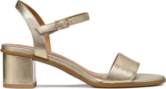Geox D Aurely 50 - Dames - Sandalen met hakken - Geel - 36 EU - Leer - Schoenen
