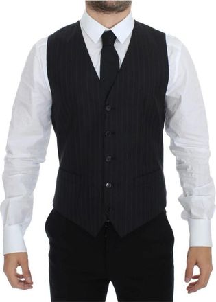 Dolce & Gabbana Suit Vests - Heren - Gillet - Zwart - XS - Wol - Kostuums