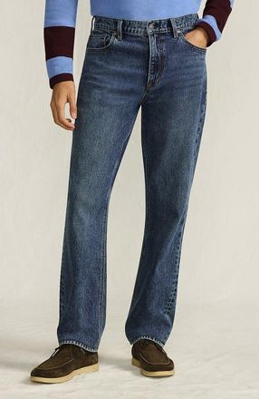 Lands End Stretch Athletic Fit Jean in Medium Glacier Wash at Nordstrom, Size 40 X 30