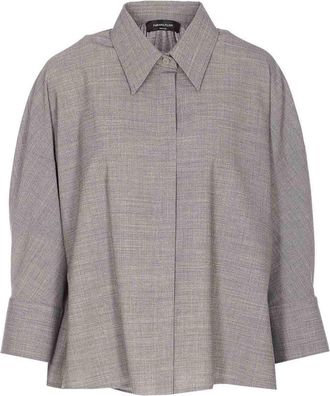 Fabiana Filippi Grey Shirt With Frontal Buttons Closure