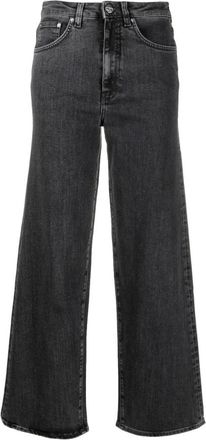 Toteme Wide Jeans, female, Black, W27, Flare Fit Denim Jeans