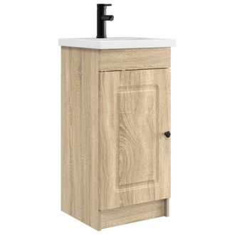 vidaXL Vanidad De Ba&ntilde;o Con Lavabo Roble Sonoma 42 X 40 X 84,5 Cm Vidaxl