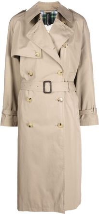 Mackintosh JAMIE gabardine-weave trench coat - women - Cotton/Cotton - S - Brown