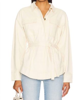 Minkpink Riva Shacket In Ecru