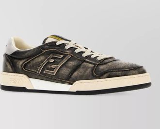 Fendi leather lace-up sneakers