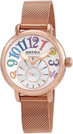 Brera Orologi Valentina Modern Quartz White Dial Ladies Watch BRVAMO3802-RG-MIL