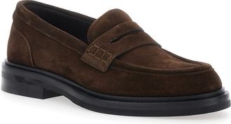 Dolce & Gabbana Womens Loafers Brown Suede
