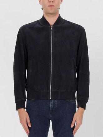 HUGO BOSS ribbed collar jacket side pockets