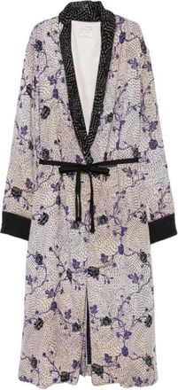 Forte_Forte Geborduurd Geknoopt Jasje - Dames - Kimonos - Veelkleurig - 2XS - Overhemden