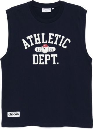 Chocoolate graphic-print vest - men - Cotton - S - Blue