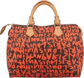 Louis Vuitton Speedy 30 Orange Canvas Handbag (Pre-Owned)