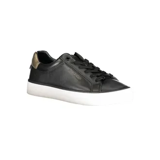 Calvin Klein Leather and Polyurethane Sneaker - Black