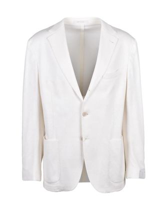 Eleventy White Linen Cotton Blazer