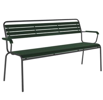 Schubiger M&ouml;bel Holzlatten-Bank Rigi mit Armlehnen