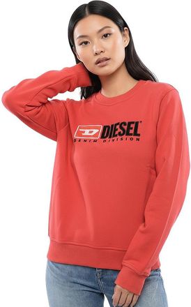 Diesel Red Logo Crew Neck Sweatshirt