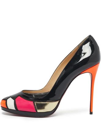 Christian Louboutin Astrogirl pumps met patchwork - Zwart