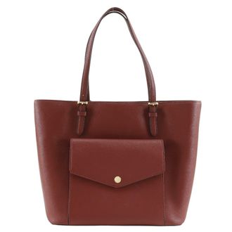 Michael Kors Red Color Leather Tote Bag (Pre-Owned)