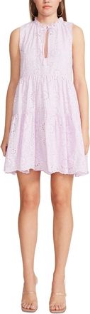 Steve Madden BB Dakota by Steve Madden The Papaya Babydoll Dress Women Purple Eyelet GBO631