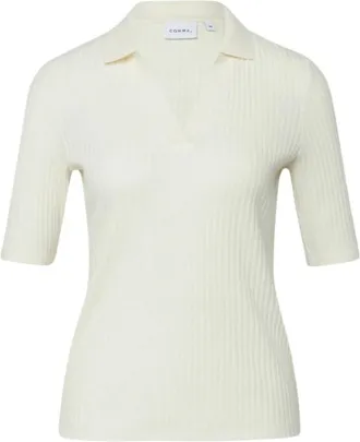 Comma Polo shirt - Dames - Tops - Wit - Maat: XL