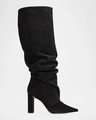 Alexandre Birman Thay Slouch 90MM Suede Boots
