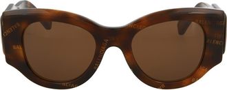 Balenciaga 50mm Oval Sunglasses in Havana Havana Brown at Nordstrom Rack