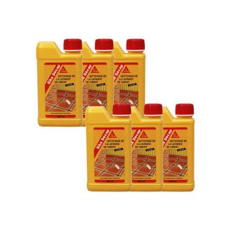 Sika Sika - Juego De 6 Eliminadores De Lechada De Cemento D&eacute;cap - &Aacute;mbar - 500ml