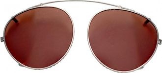 Oliver Peoples Mens OV1274TC 47 525473 TK-1 Clip On Sunglasses - Silver - One Size