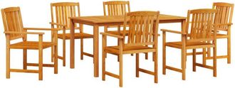 vidaXL Garden Dining Set 5 pcs Brown Solid acacia wood vidaXL