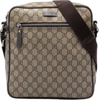 Gucci Pre-owned Canvas Crossbody Bag - unisex - Vintage Schoudertas - Beige - ONE Size - Vintage