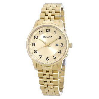 Bulova Classic Quartz Gold Dial Ladies Watch 97M121
