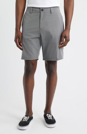 O'Neill Reserve Light Check 19-Inch Water Resistant Hybrid Shorts in Dark Shadow at Nordstrom, Size 30